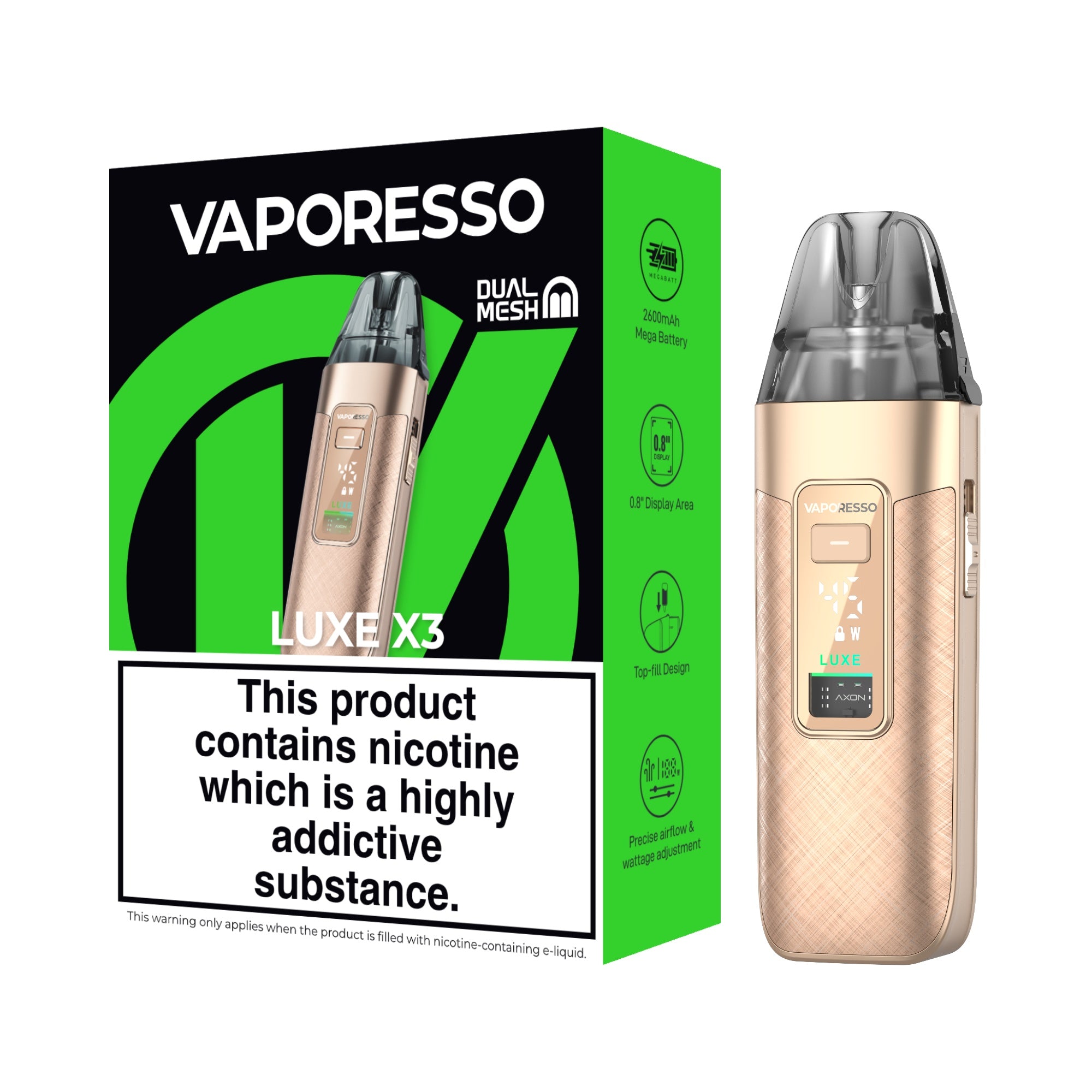 GOLD SILK - LUXE X3 KIT - VAPORESSO - Image 1