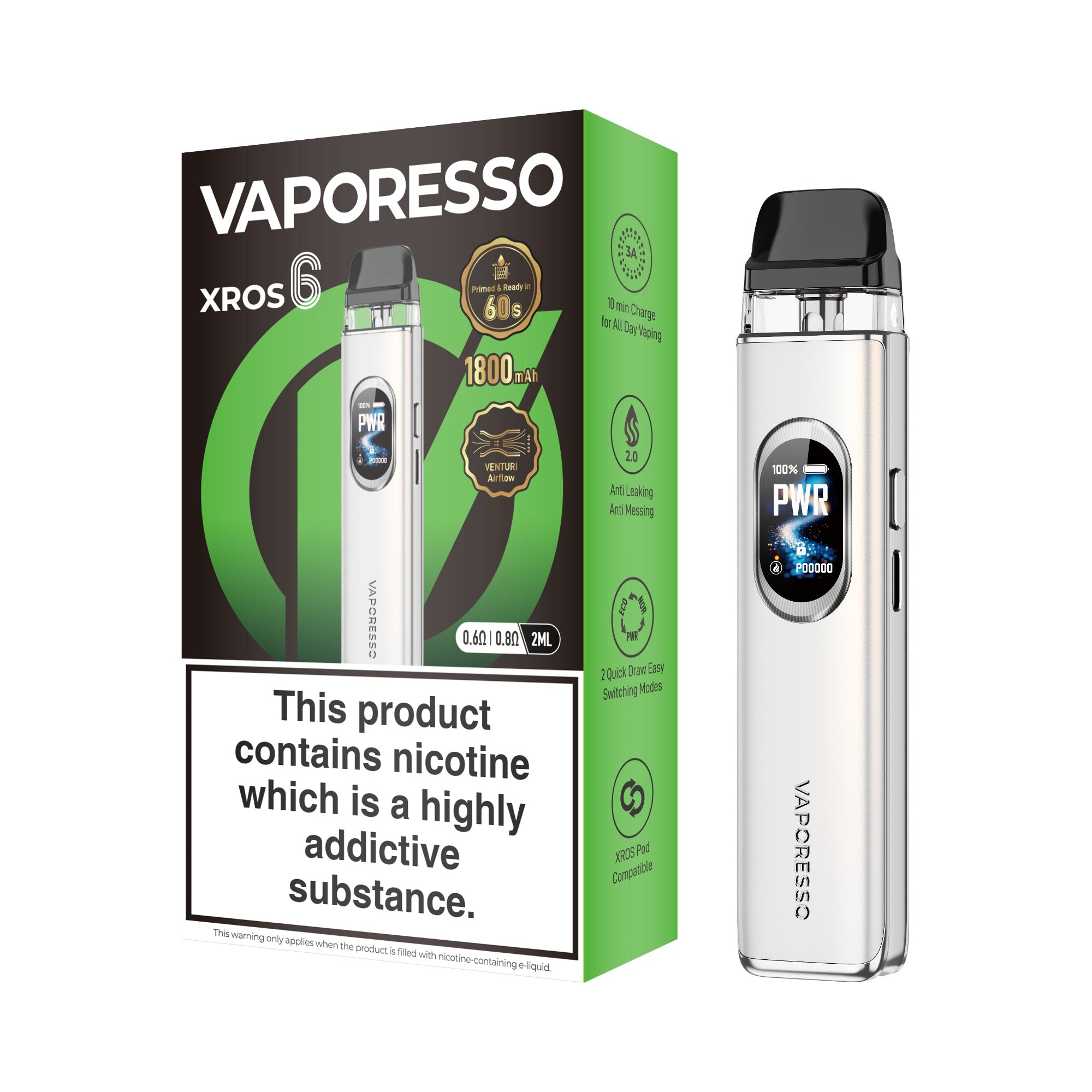 PEARL WHITE - XROS 6 KIT - VAPORESSO - Image 1