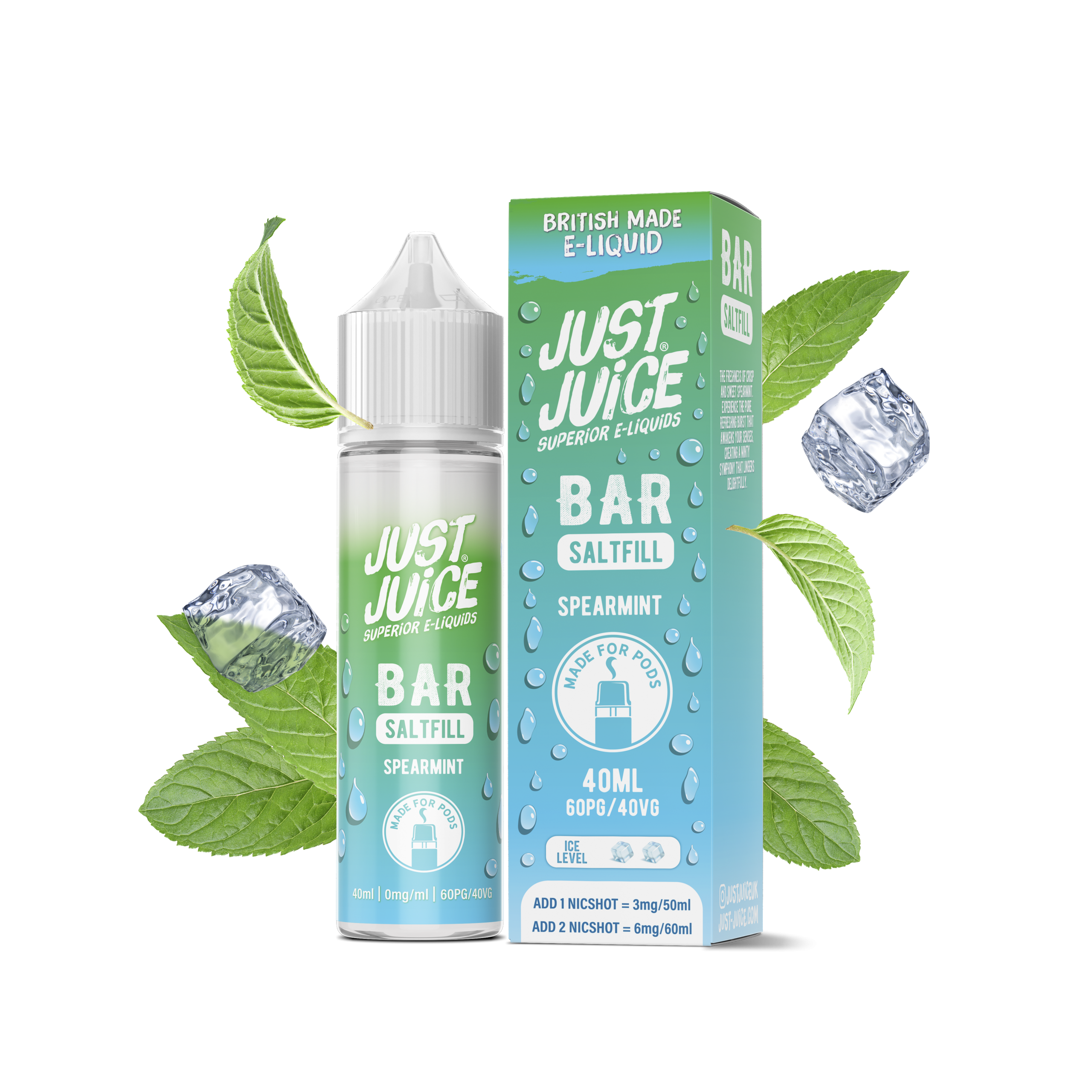 SPEARMINT - JUST JUICE - 40ML - Image 1