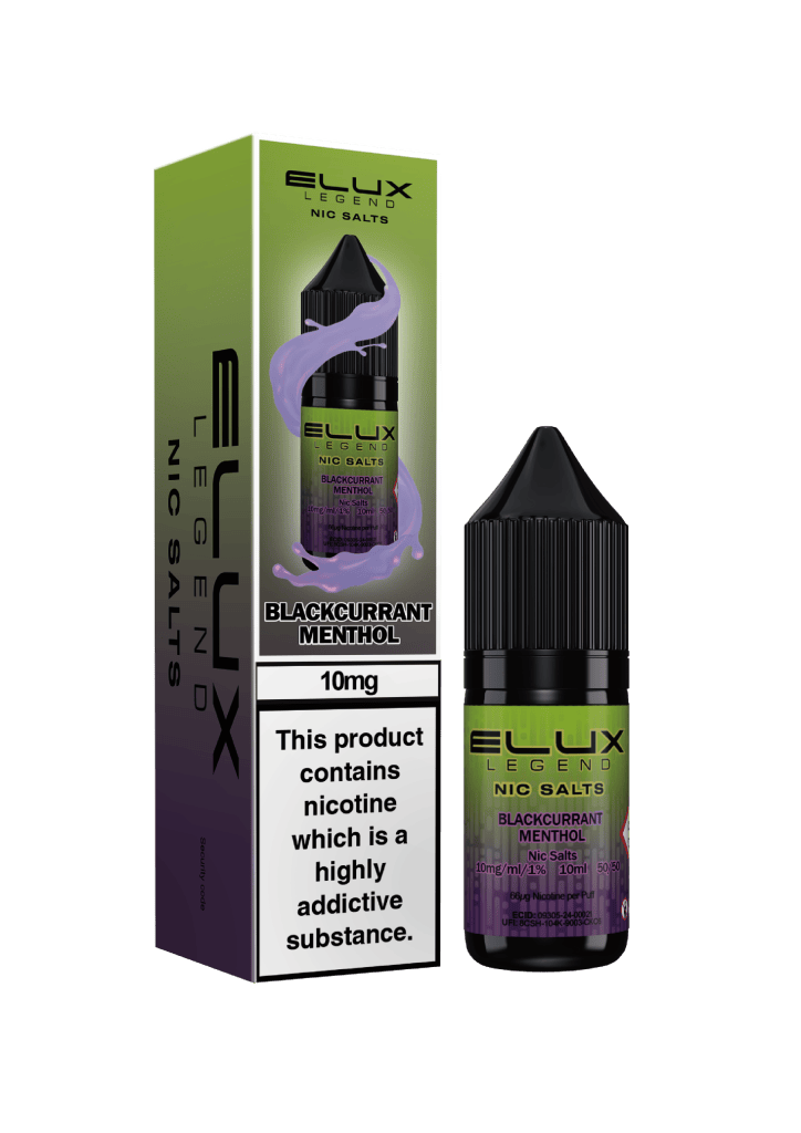 BLACKCURRANT MENTHOL - ELUX LEGEND -  NIC SALT 10MG