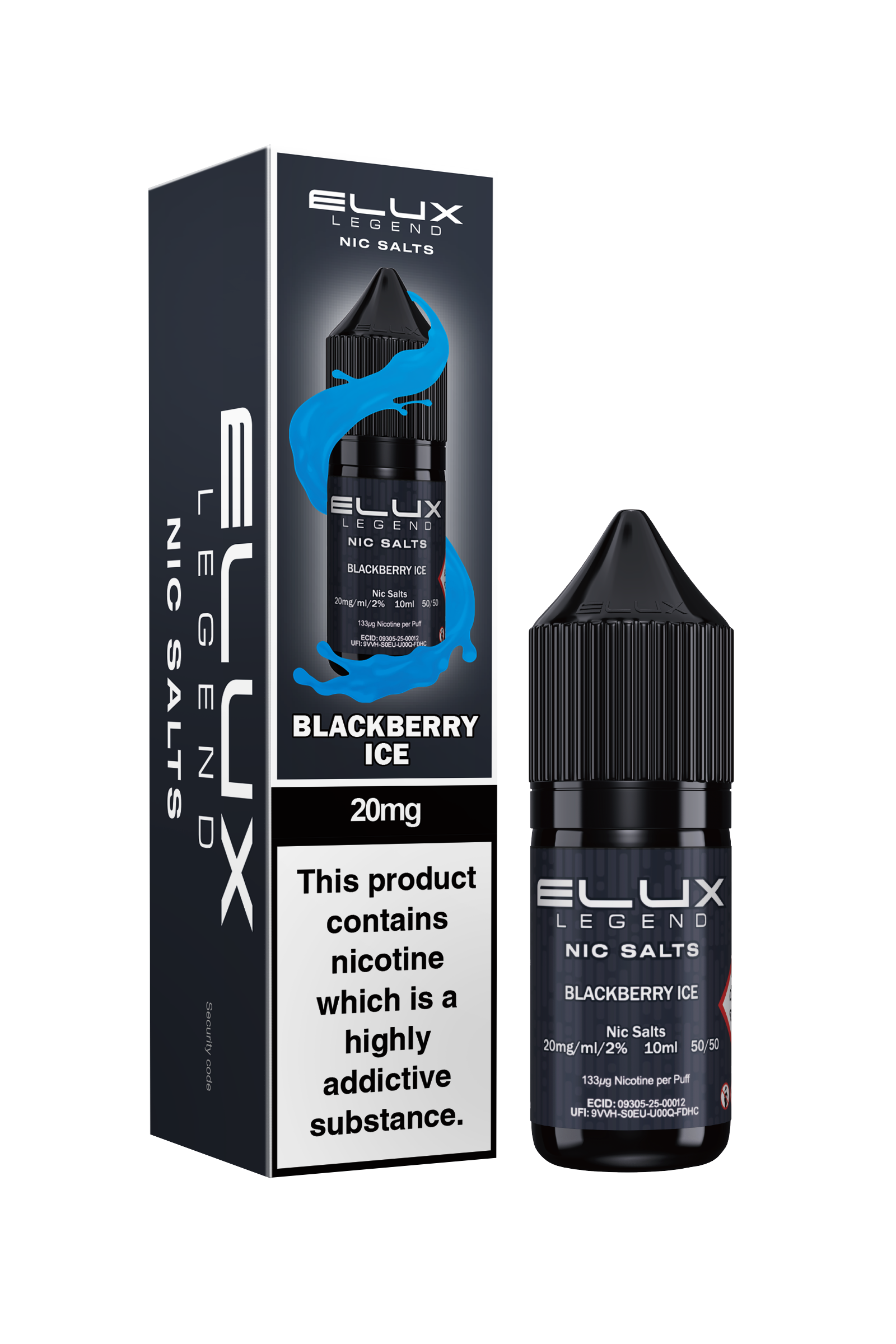 BLACKBERRY ICE  -  ELUX LEGEND  -  NIC SALT 10MG - Image 1