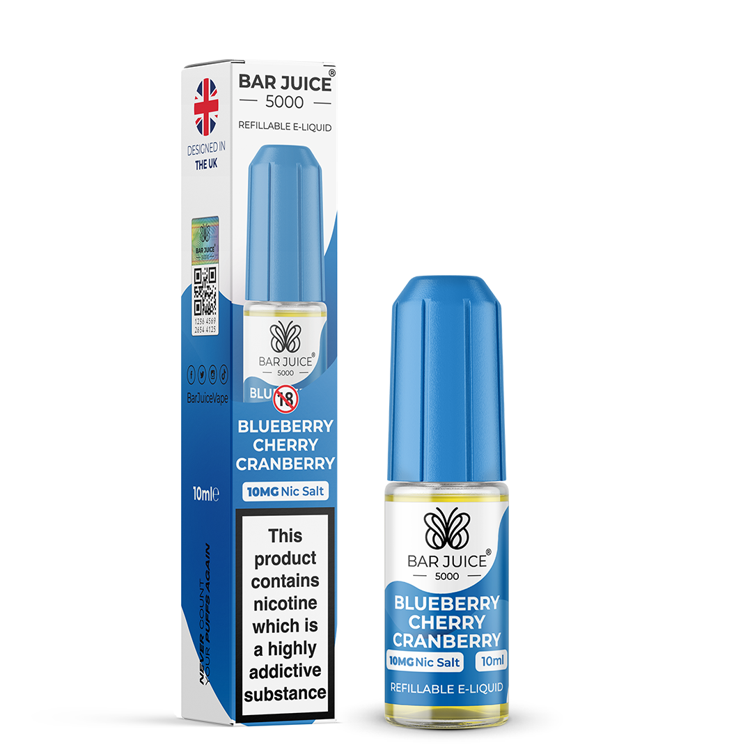 BLUEBERRY CHERRY CRANBERRY - BAR JUICE 5000 - NIC SALT 10MG - Image 1