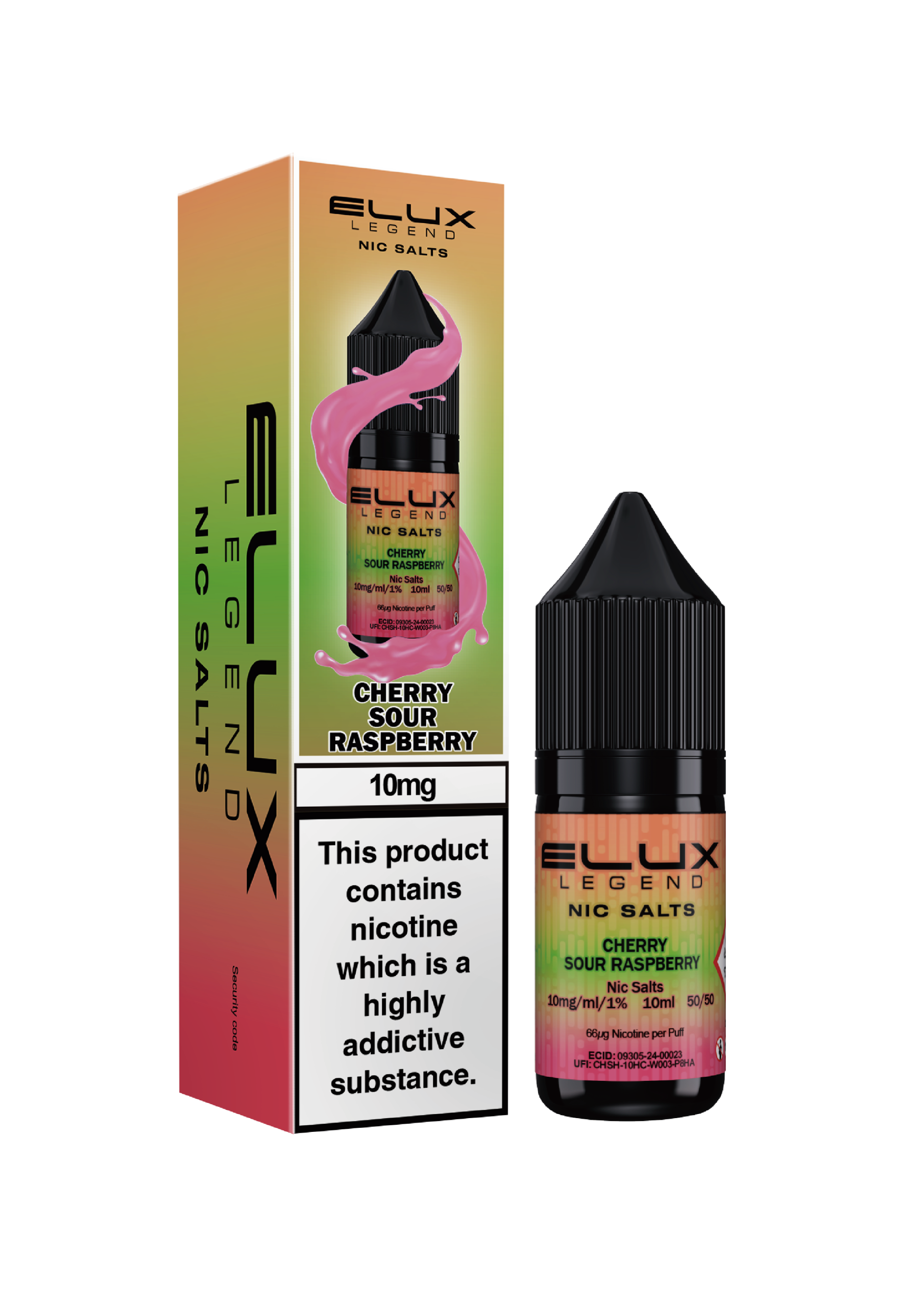 CHERRY SOUR RASPBERRY - ELUX LEGEND -  NIC SALT 10MG - Image 1
