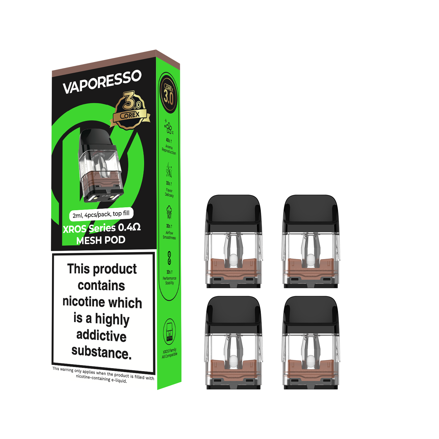XROS PODS 0.4 - VAPORESSO - 4 PACK - Image 1