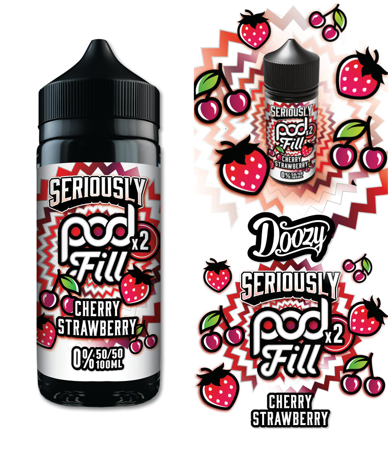 CHERRY STRAWBERRY - SERIOUSLY PODFILL X2 - 100ML