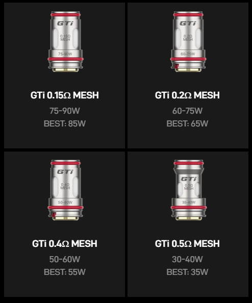 GTI COILS 0.5 - VAPORESSO - 5 PACK