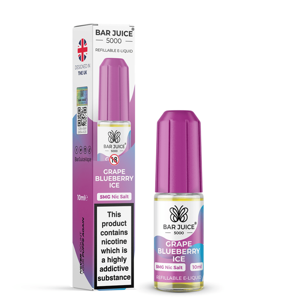 GRAPE BLUEBERRY ICE - BAR JUICE 5000 - NIC SALT  5MG