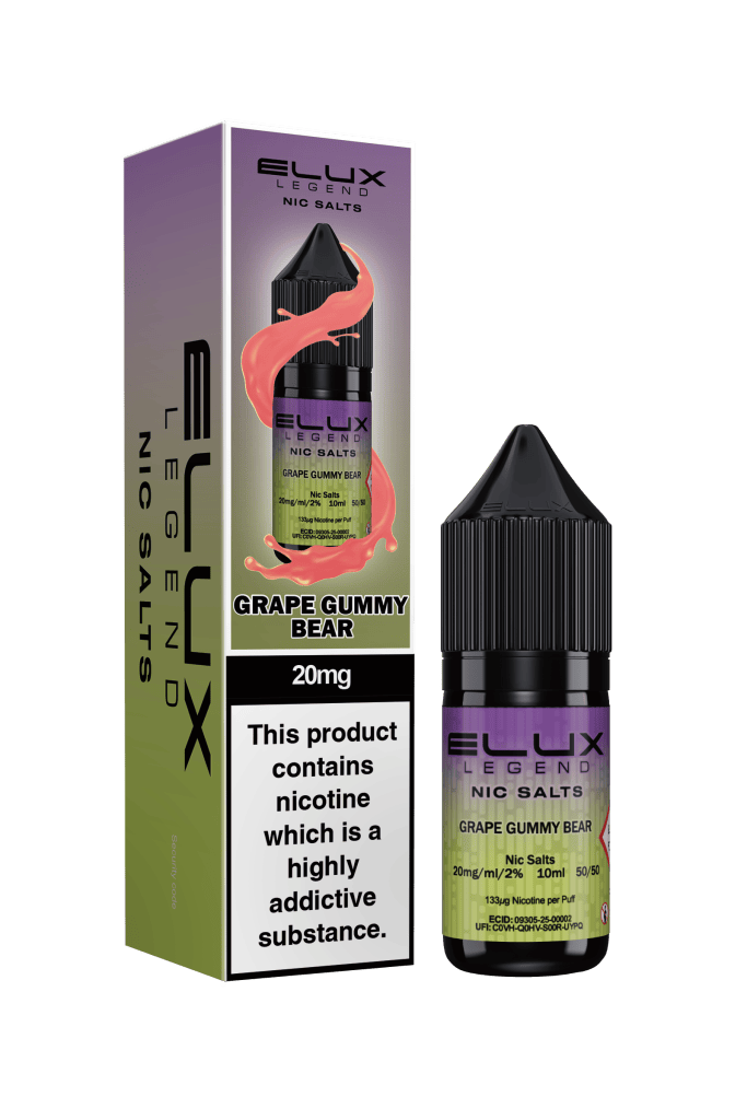 GRAPE GUMMY BEAR - ELUX LEGEND -  NIC SALT 10MG