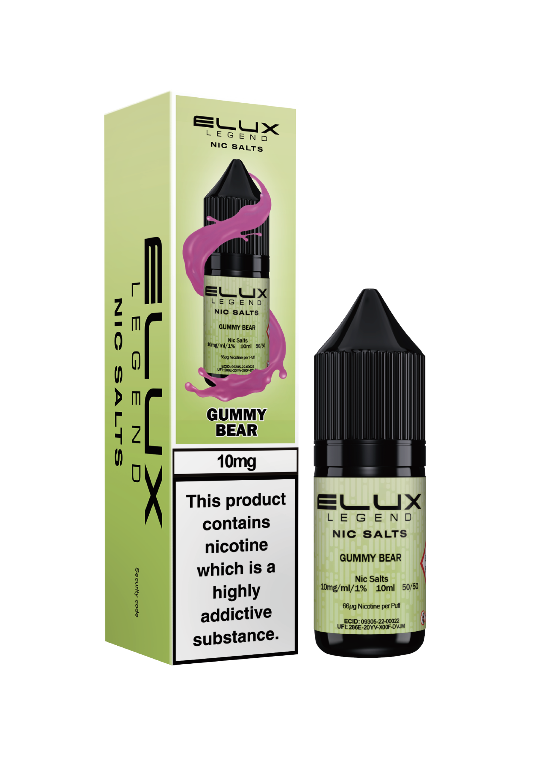 GUMMY BEAR - ELUX LEGEND -  NIC SALT 10MG - Image 1