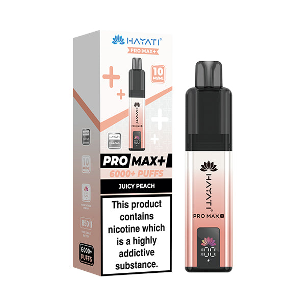 JUICY PEACH - HAYATI PRO MAX+ 6000 KIT - 10MG