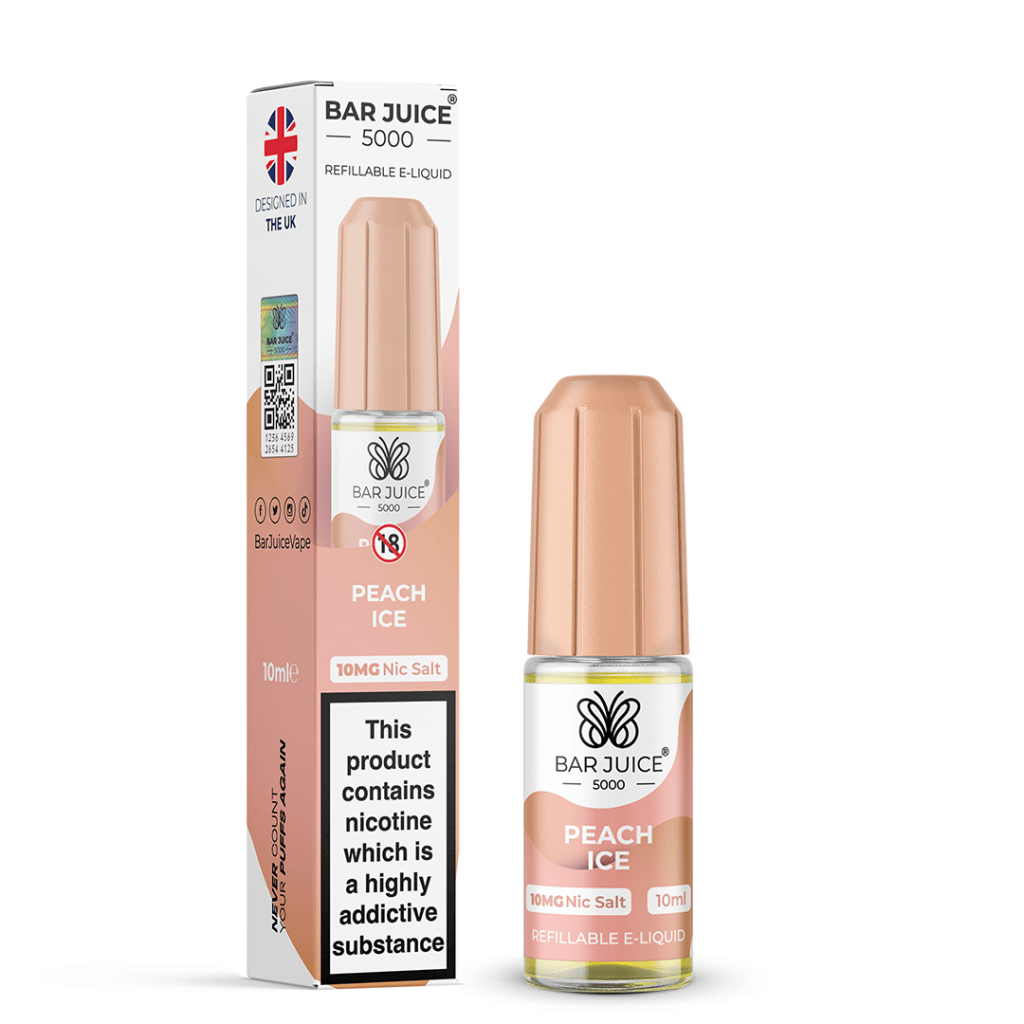 PEACH ICE - BAR JUICE 5000 - NIC SALT 10MG