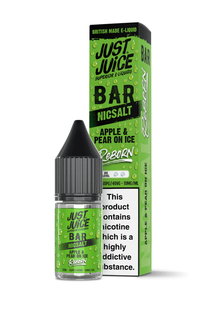 APPLE & PEAR ON ICE - JUST JUICE REBORN - NIC SALT 10MG