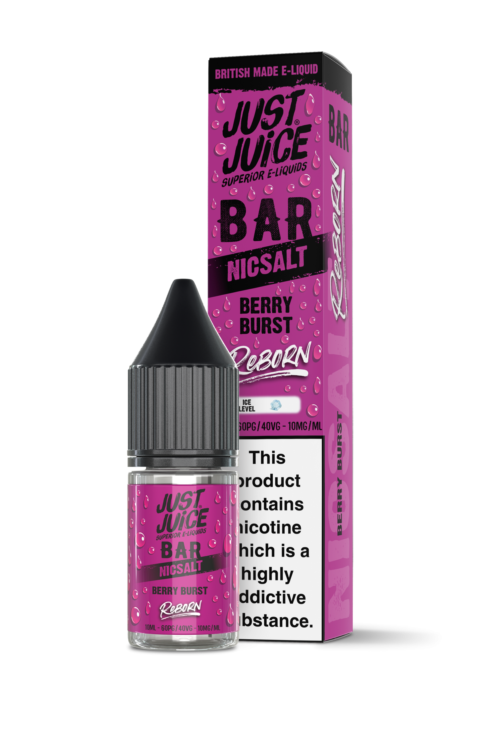 BERRY BURST - JUST JUICE REBORN - NIC SALT 10MG - Image 1