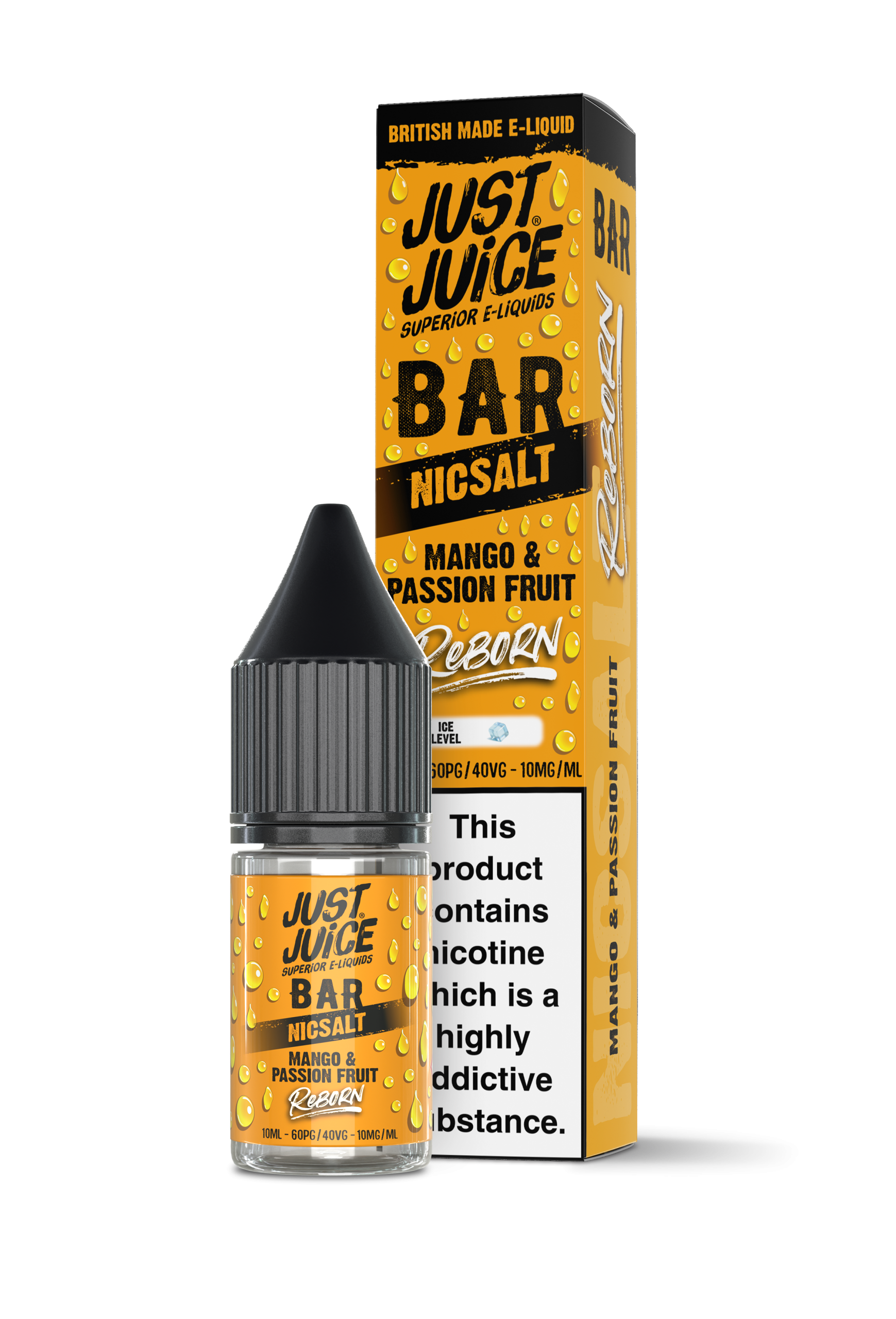MANGO & PASSION FRUIT - JUST JUICE REBORN - NIC SALT 10MG - Image 1