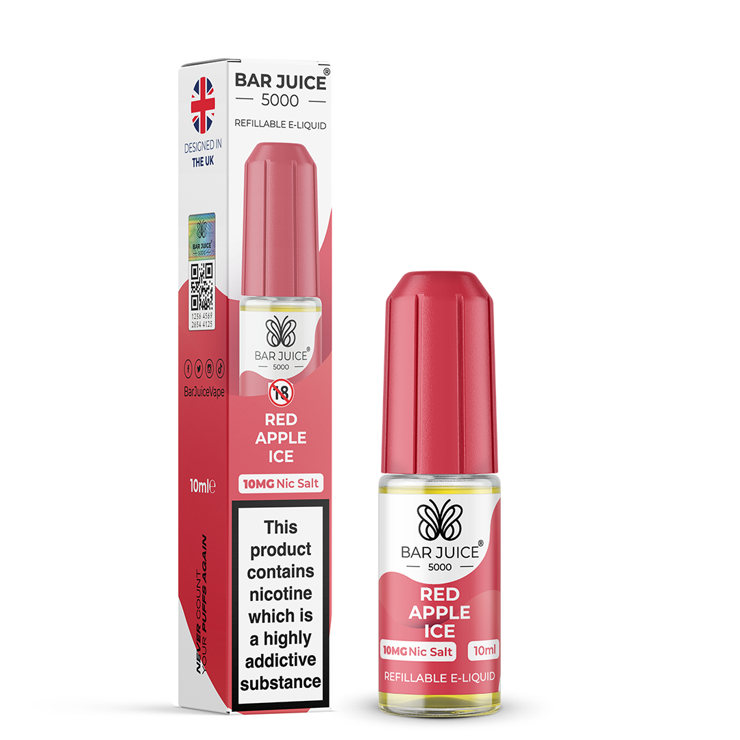 RED APPLE ICE - BAR JUICE 5000 - NIC SALT 10MG - Image 1