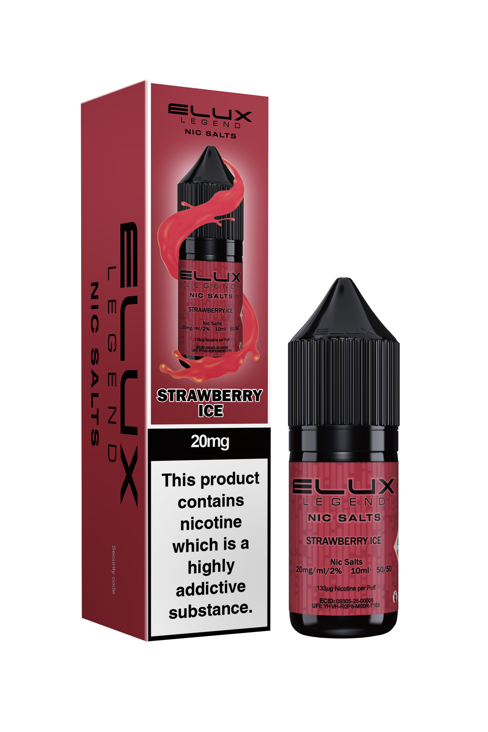 STRAWBERRY ICE - ELUX LEGEND -  NIC SALT 10MG - Image 1