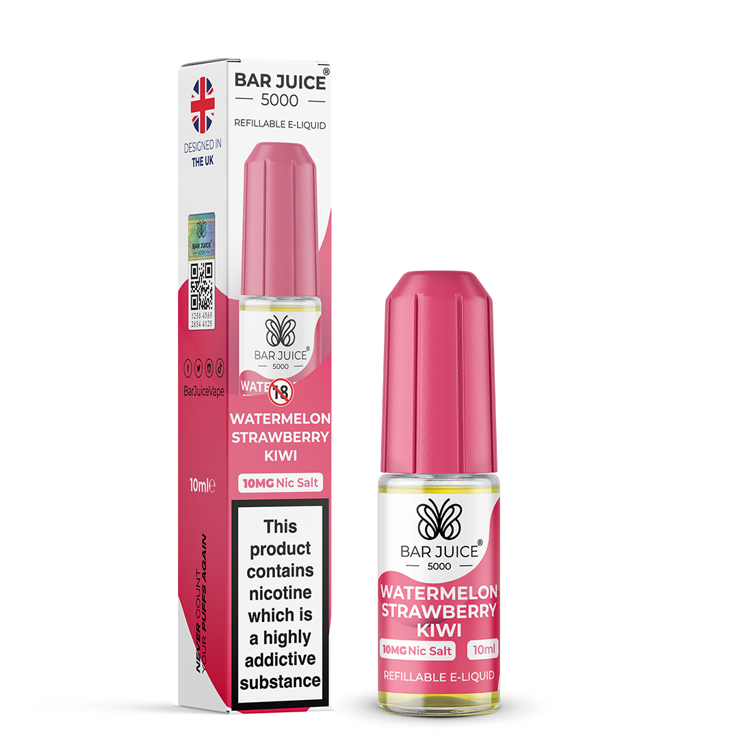 WATERMELON STRAWBERRY KIWI - BAR JUICE 5000 - NIC SALT 10MG - Image 1