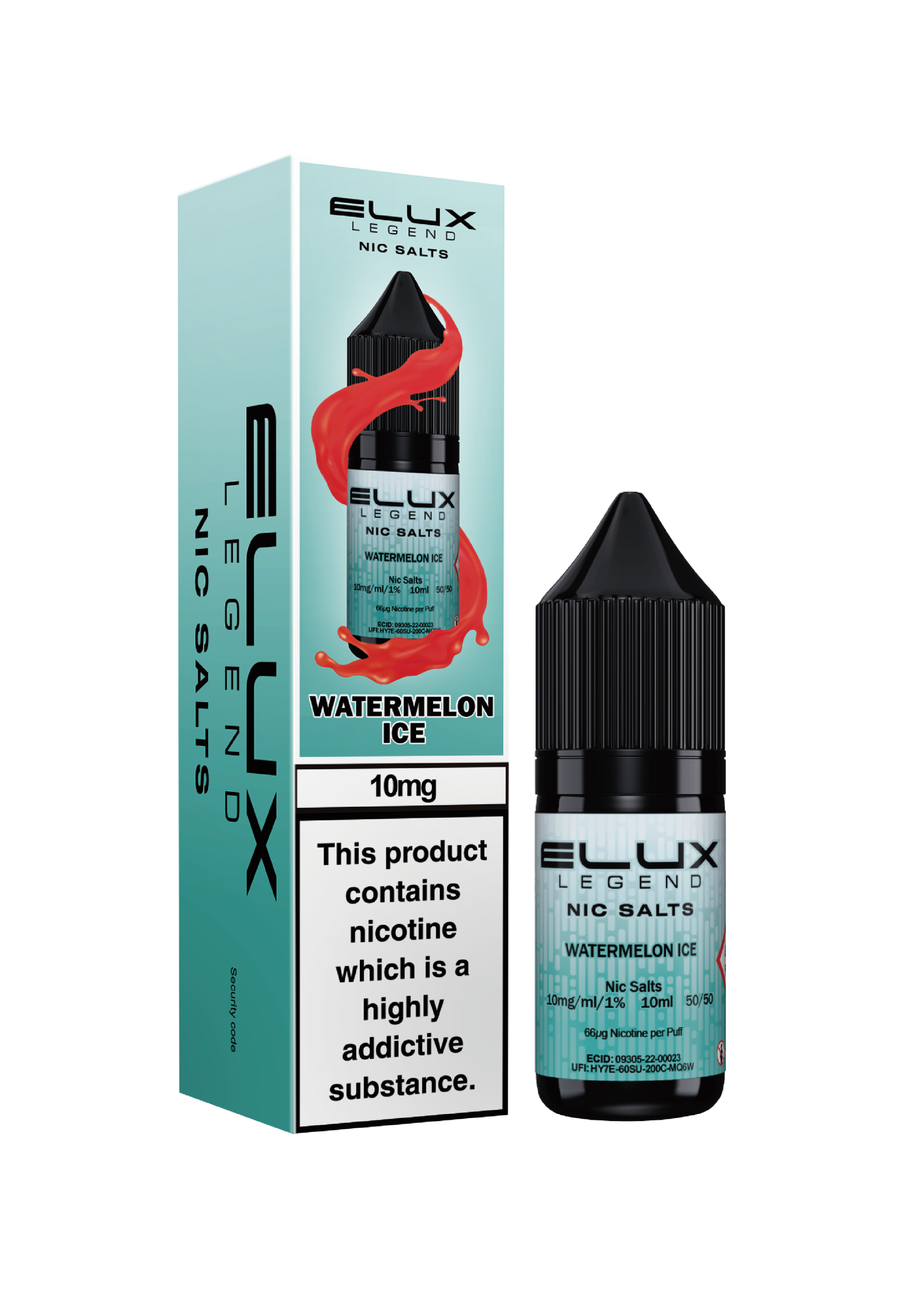 WATERMELON ICE  - ELUX LEGEND -  NIC SALT 10MG - Image 1
