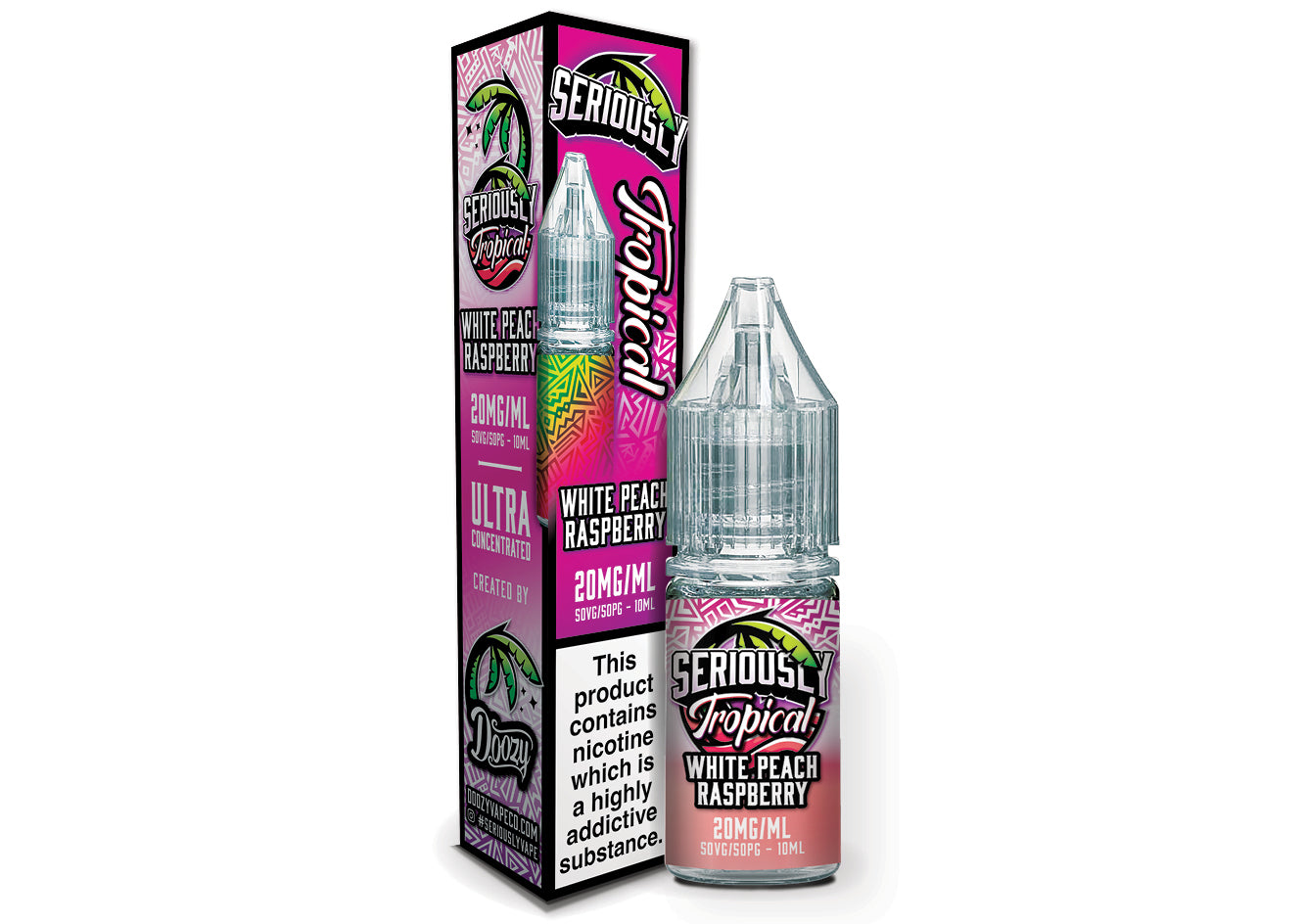 WHITE PEACH RASPBERRY - SERIOUSLY TROPICAL - NIC SALT 10MG - Image 1