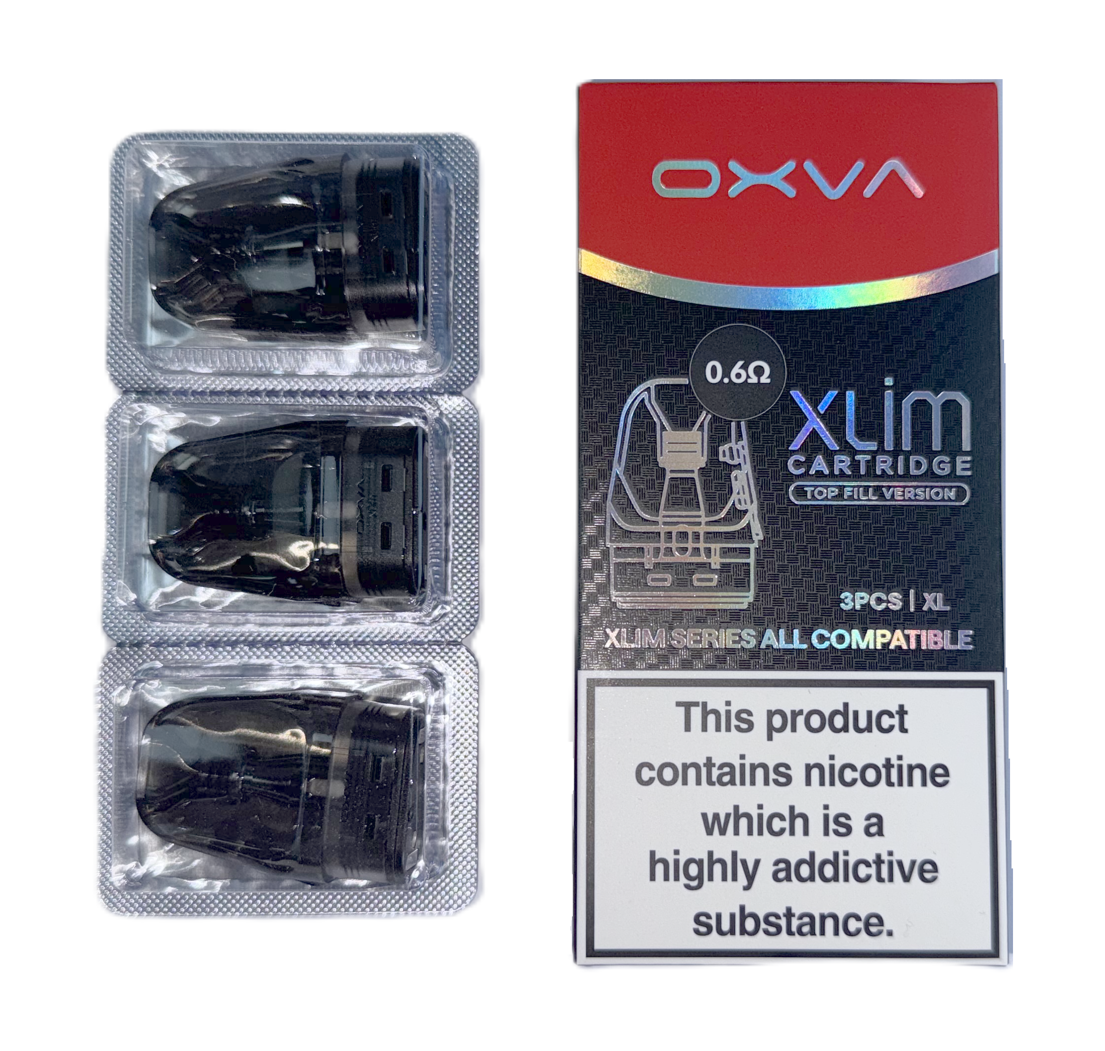 XLIM TOP FILL CARTRIDGE 0.6 XL - OXVA - 3 PACK - Image 1