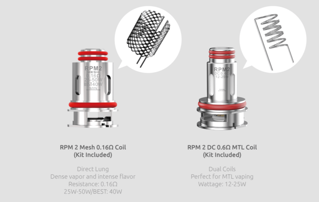 RPM 2 0.6 COILS - SMOK - 5 PACK