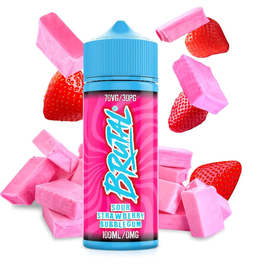 SOUR STRAWBERRY BUBBLEGUM - BRUTAL - 100ML