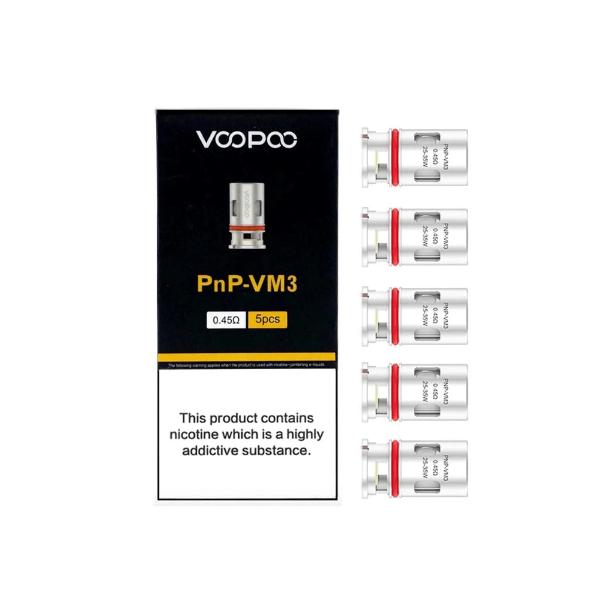 PNP VM3 0.45 COILS - VOOPOO -  5 PACK - Image 1