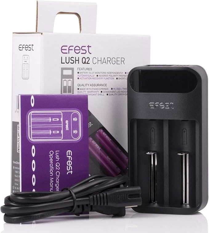 EFEST - LUSH Q2 2A BATTERY CHARGER </BR>2 SLOTS