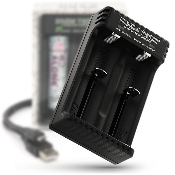 HOHM TECH - 1A BATTERY CHARGER </BR>2 SLOTS