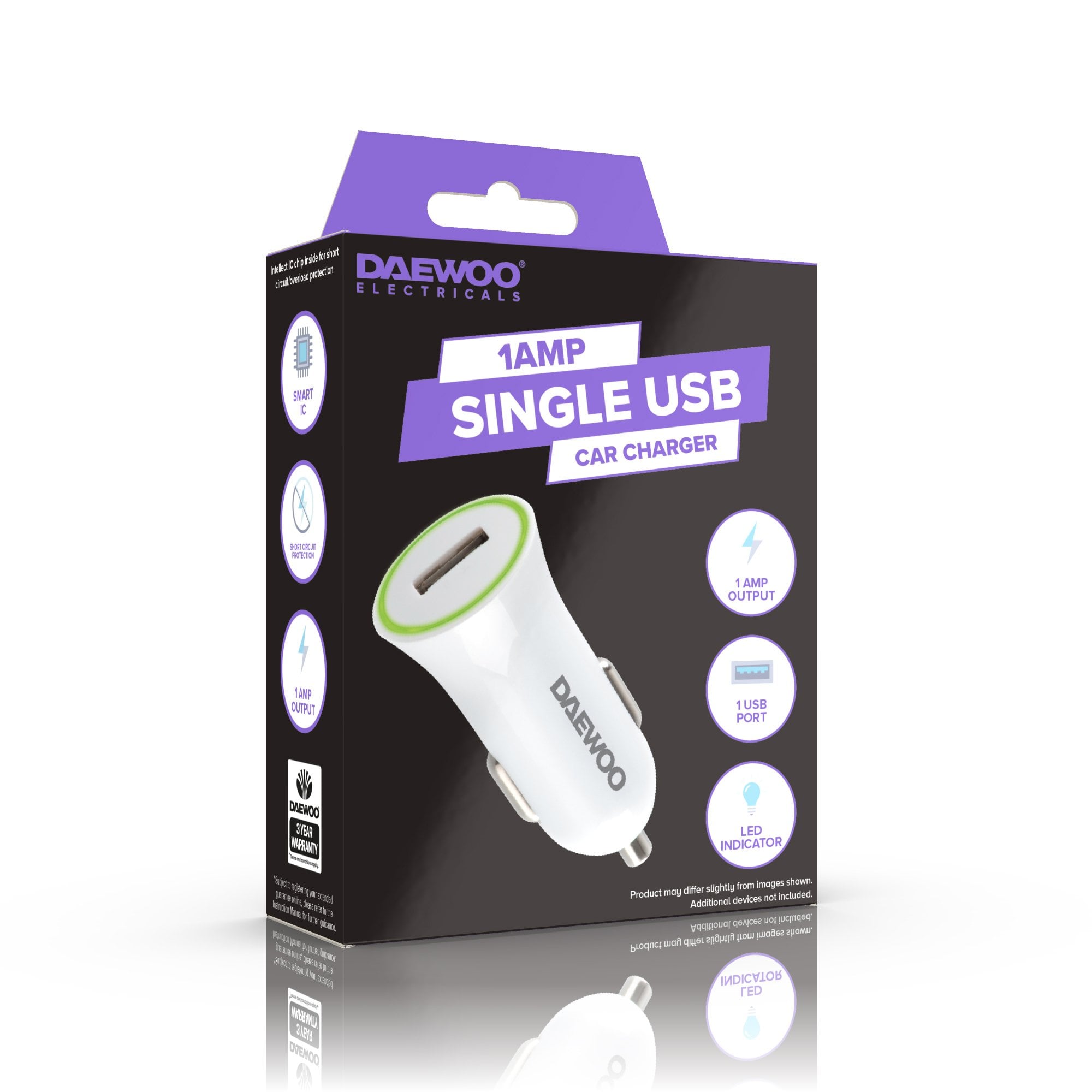 1A SINGLE USB CAR CHARGER - Image 1