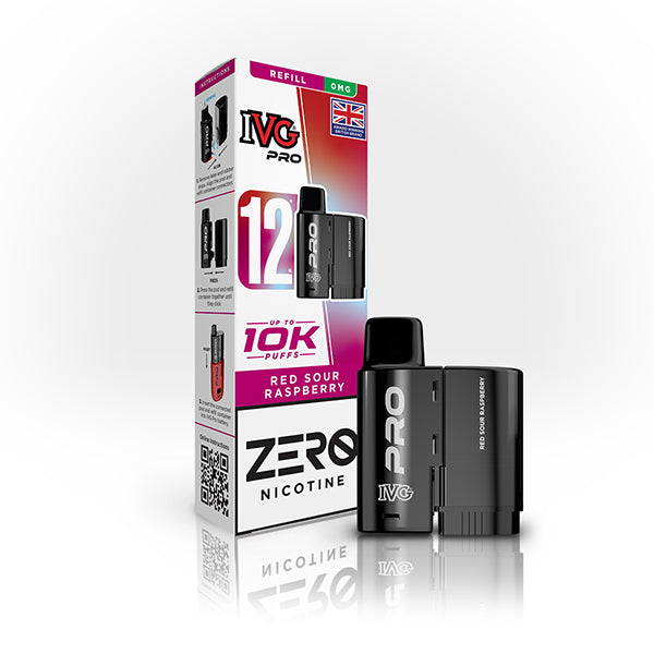 RED SOUR RASPBERRY  (POD ONLY) - IVG PRO 12 - 0MG PODS